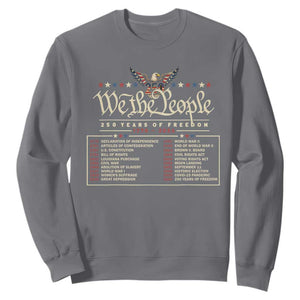 250 Year Timeline 1776 2026 Patriotic Historical Anniversary Sweatshirt TS11 Charcoal Print Your Wear