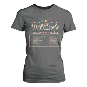 250 Year Timeline 1776 2026 Patriotic Historical Anniversary T Shirt For Women TS11 Dark Heather Print Your Wear