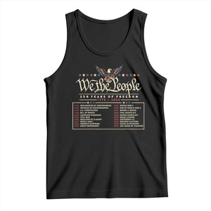 250 Year Timeline 1776 2026 Patriotic Historical Anniversary Tank Top TS11 Black Print Your Wear