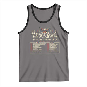 250 Year Timeline 1776 2026 Patriotic Historical Anniversary Tank Top TS11 Deep Heather Black Print Your Wear