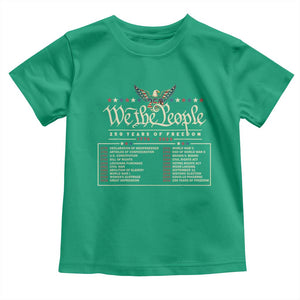 250 Year Timeline 1776 2026 Patriotic Historical Anniversary Toddler T Shirt TS11 Irish Green Print Your Wear