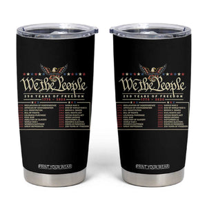 250 Year Timeline 1776 2026 Patriotic Historical Anniversary Tumbler Cup TS11 Black Print Your Wear