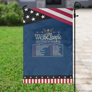 250 Year Timeline 1776 2026 Patriotic Historical Anniversary Garden Flag TS11 Classic Blue Black Print Your Wear