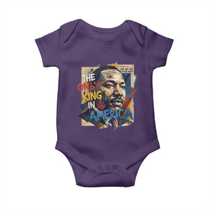 Martin Luther King Baby Onesie The Only King In America No Kings Protest TS11 Purple Print Your Wear