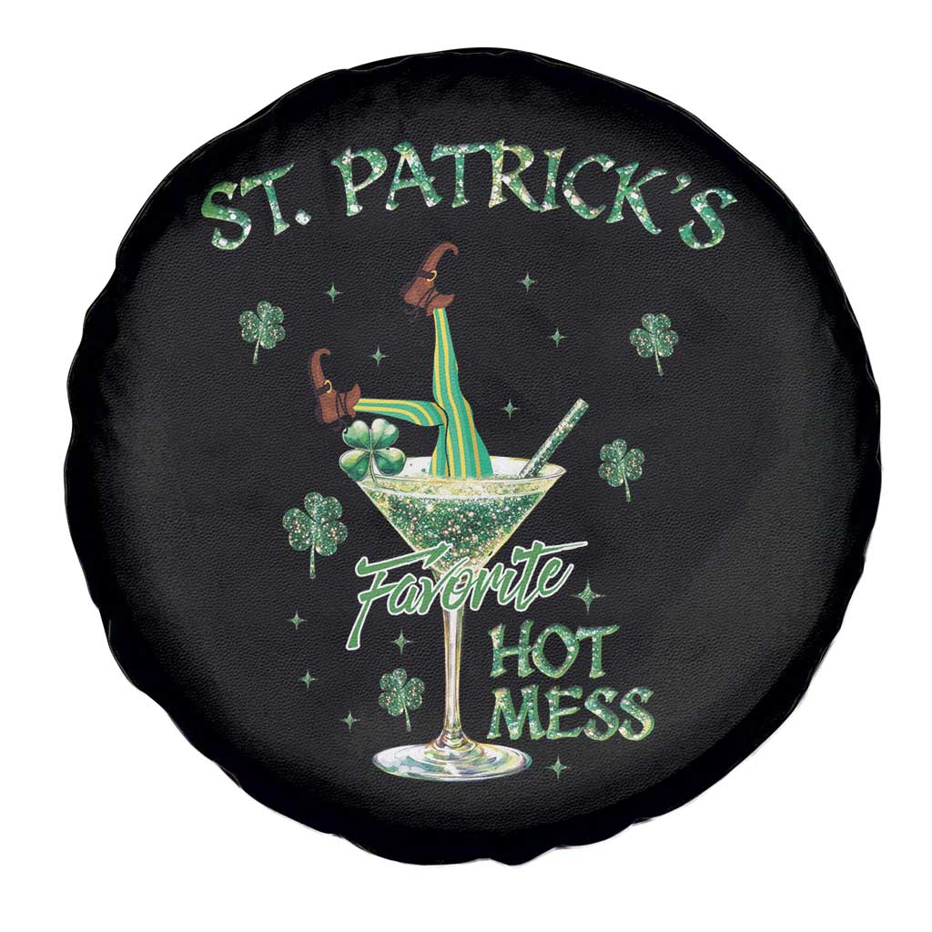 Funny St Patrick's Favorite Hot Mess Spare Tire Cover Drunk Leprechaun Cocktail TS11 Print Your Wear