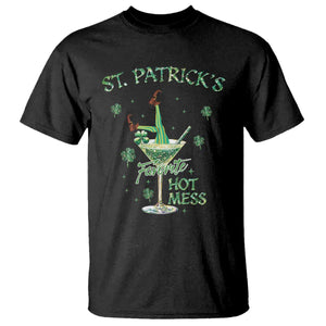 Funny St Patrick's Favorite Hot Mess T Shirt Drunk Leprechaun Cocktail TS11 Black Print Your Wear