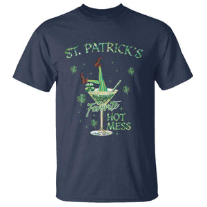 Funny St Patrick's Favorite Hot Mess T Shirt Drunk Leprechaun Cocktail TS11 Navy Print Your Wear