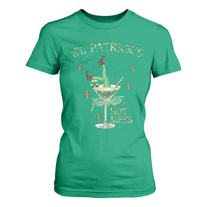 Funny St Patrick's Favorite Hot Mess T Shirt For Women Drunk Leprechaun Cocktail TS11 Irish Green Print Your Wear