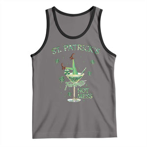 Funny St Patrick's Favorite Hot Mess Tank Top Drunk Leprechaun Cocktail TS11 Deep Heather Black Print Your Wear
