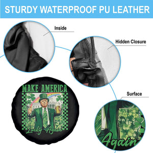 Funny Trump St Patrick's Day Make America Lucky Again Spare Tire Cover Shamrock White House TS11 Print Your Wear