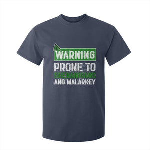 Funny Warning Prone To Shenanigans And Malarkey St Patrick's Day T Shirt For Kid TS11 Navy Print Your Wear
