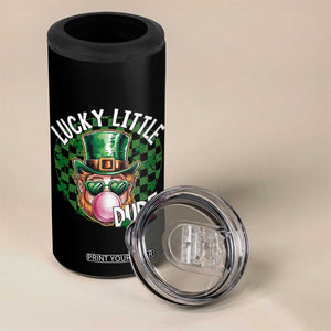 Funny St Patrick's Day Lucky Little Dude 4 in 1 Can Cooler Tumbler Cute Leprechaun Shamrock TS11 Print Your Wear