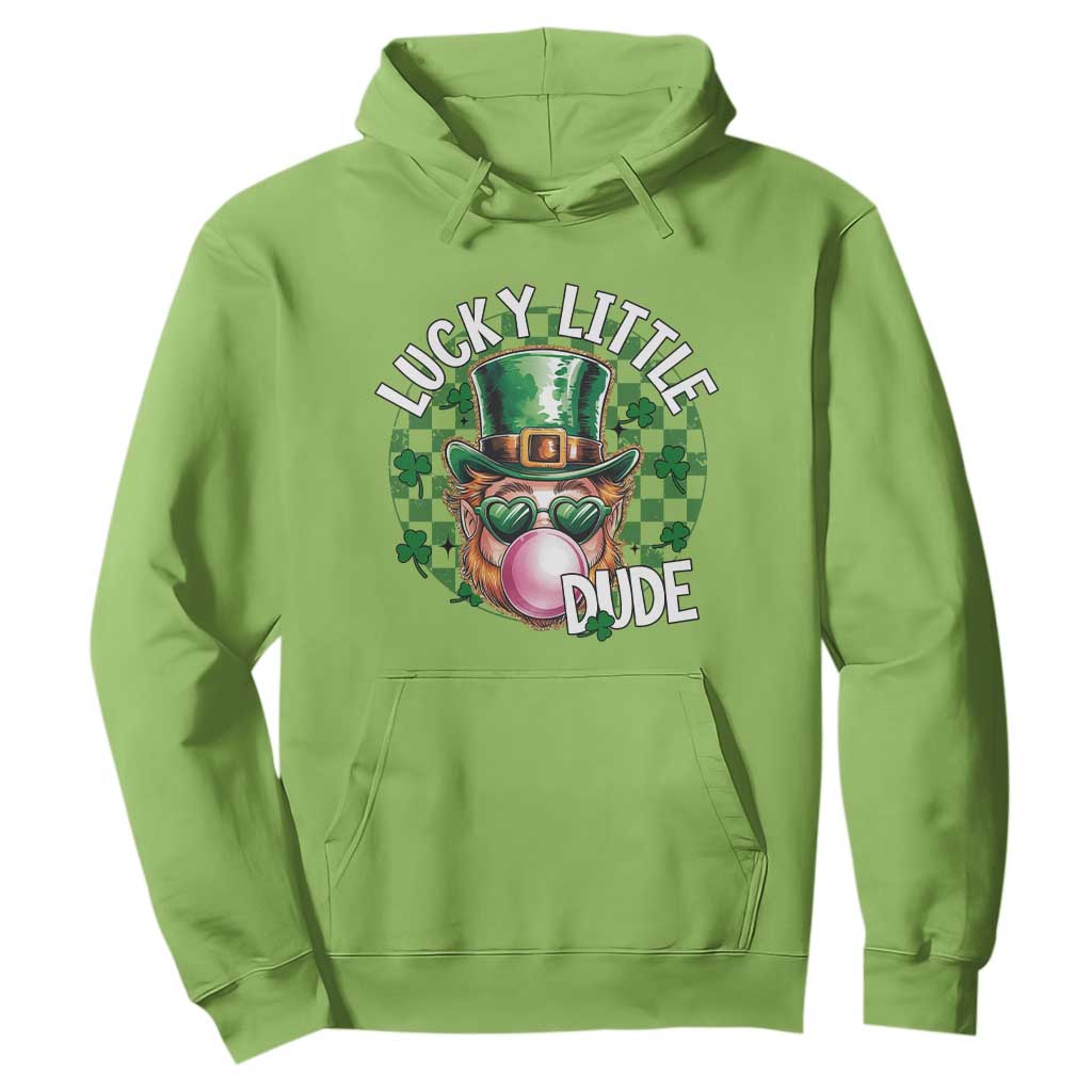 Funny St Patrick's Day Lucky Little Dude Hoodie Cute Leprechaun Shamrock TS11 Lime Print Your Wear