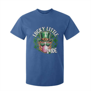 Funny St Patrick's Day Lucky Little Dude T Shirt For Kid Cute Leprechaun Shamrock TS11 Royal Blue Print Your Wear