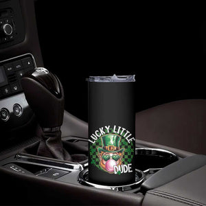 Funny St Patrick's Day Lucky Little Dude Skinny Tumbler Cute Leprechaun Shamrock TS11 Print Your Wear