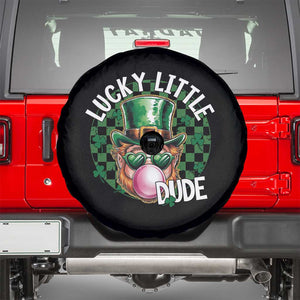 Funny St Patrick's Day Lucky Little Dude Spare Tire Cover Cute Leprechaun Shamrock TS11 Black Print Your Wear