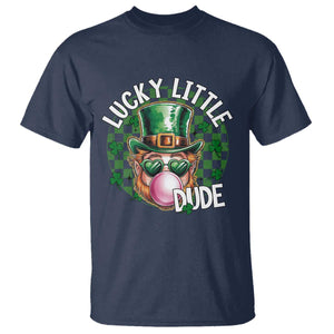 Funny St Patrick's Day Lucky Little Dude T Shirt Cute Leprechaun Shamrock TS11 Navy Print Your Wear
