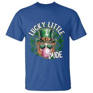 Funny St Patrick's Day Lucky Little Dude T Shirt Cute Leprechaun Shamrock TS11 Royal Blue Print Your Wear