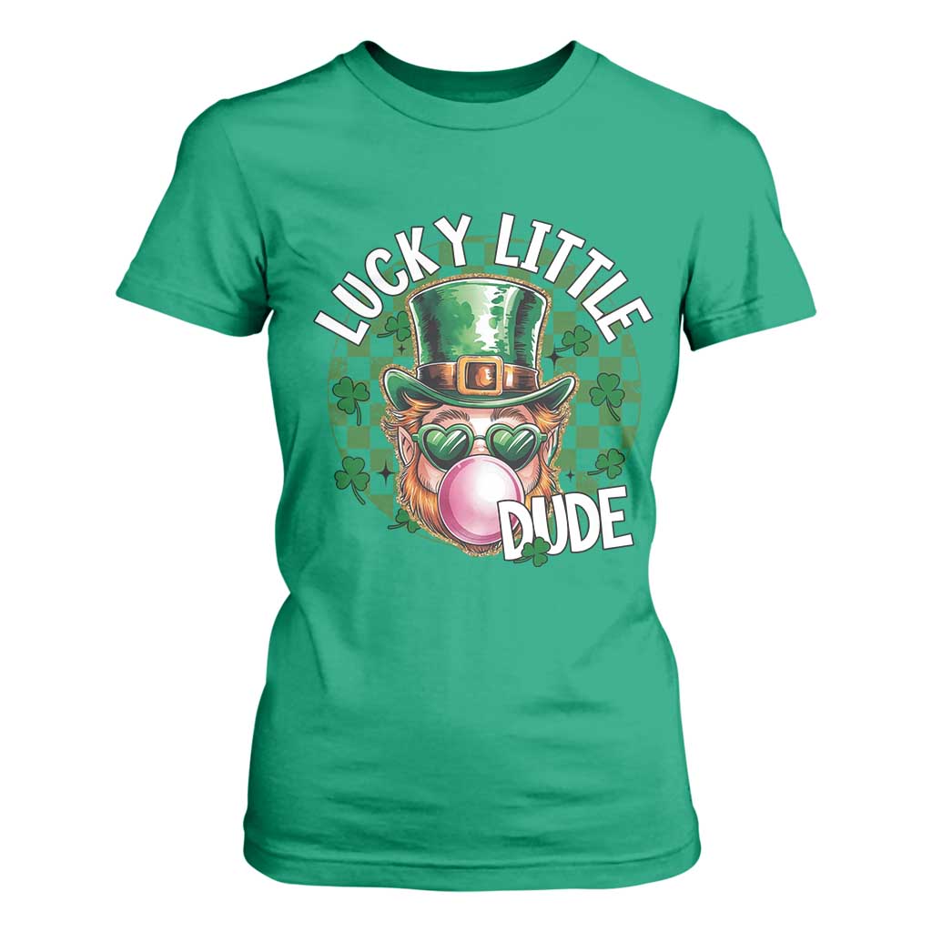 Funny St Patrick's Day Lucky Little Dude T Shirt For Women Cute Leprechaun Shamrock TS11 Irish Green Print Your Wear