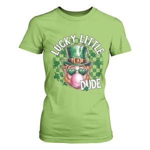 Funny St Patrick's Day Lucky Little Dude T Shirt For Women Cute Leprechaun Shamrock TS11 Lime Print Your Wear