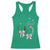 Funny St Patrick's Day Coquette Racerback Tank Top Lucky Girl Horseshoe Pink Bow TS11 Irish Green Print Your Wear
