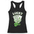 Funny St Patrick's Day Casino Games Racerback Tank Top Lucky Girl Shamrock Casino Poker Chips Cards TS11 Black Print Your Wear