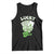Funny St Patrick's Day Casino Games Tank Top Lucky Girl Shamrock Casino Poker Chips Cards TS11 Black Print Your Wear