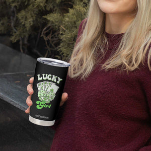 Funny St Patrick's Day Casino Games Tumbler Cup Lucky Girl Shamrock Casino Poker Chips Cards TS11 Print Your Wear