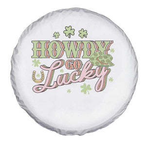 Funny St Patrick's Day Cowboy Cowgirl Spare Tire Cover Howdy Go Lucky Shamrock TS11 Print Your Wear