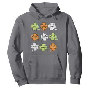 Funny Skibidi Rizz St Patrick's Day Hoodie Shamrock Clover Candy Rizzler Meme TS11 Charcoal Print Your Wear