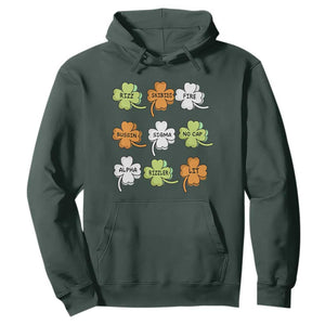 Funny Skibidi Rizz St Patrick's Day Hoodie Shamrock Clover Candy Rizzler Meme TS11 Dark Forest Green Print Your Wear