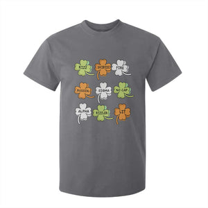 Funny Skibidi Rizz St Patrick's Day T Shirt For Kid Shamrock Clover Candy Rizzler Meme TS11 Charcoal Print Your Wear