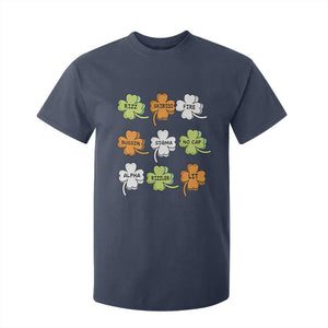 Funny Skibidi Rizz St Patrick's Day T Shirt For Kid Shamrock Clover Candy Rizzler Meme TS11 Navy Print Your Wear