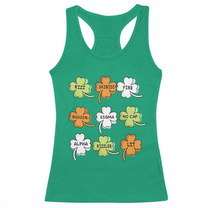 Funny Skibidi Rizz St Patrick's Day Racerback Tank Top Shamrock Clover Candy Rizzler Meme TS11 Irish Green Print Your Wear