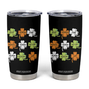 Funny Skibidi Rizz St Patrick's Day Tumbler Cup Shamrock Clover Candy Rizzler Meme TS11 Black Print Your Wear