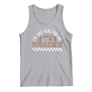 Funny American Football I'm Just Here For The Snacks Tank Top Glitter Print TS11 Athletic Heather Print Your Wear