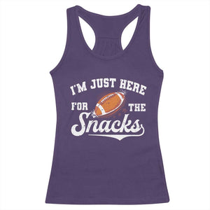 Funny American Football I'm Just Here For The Snacks Racerback Tank Top Vintage Star TS11 Purple Print Your Wear