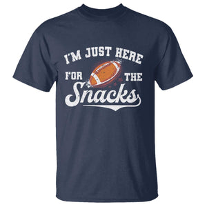 Funny American Football I'm Just Here For The Snacks T Shirt Vintage Star TS11 Navy Print Your Wear
