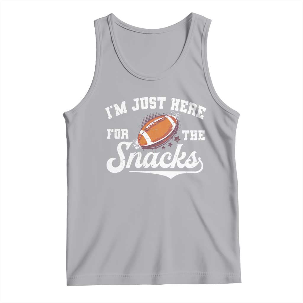 Funny American Football I'm Just Here For The Snacks Tank Top Vintage Star TS11 Athletic Heather Print Your Wear