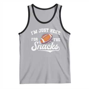Funny American Football I'm Just Here For The Snacks Tank Top Vintage Star TS11 Athletic Heather Black Print Your Wear