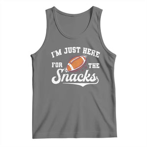 Funny American Football I'm Just Here For The Snacks Tank Top Vintage Star TS11 Black Heather Print Your Wear