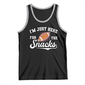 Funny American Football I'm Just Here For The Snacks Tank Top Vintage Star TS11 Black Athletic Heather Print Your Wear