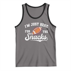 Funny American Football I'm Just Here For The Snacks Tank Top Vintage Star TS11 Deep Heather Black Print Your Wear