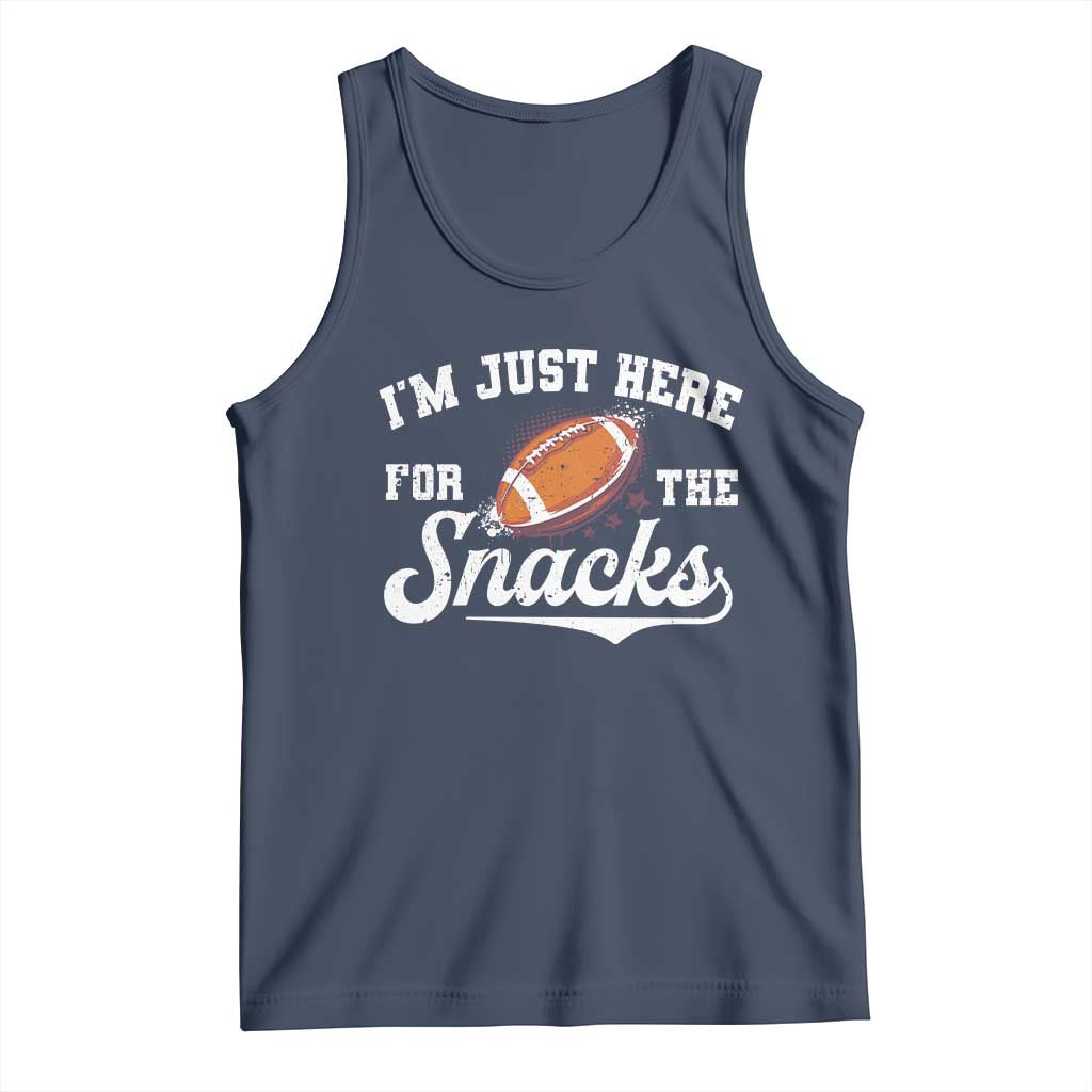 Funny American Football I'm Just Here For The Snacks Tank Top Vintage Star TS11 Navy Print Your Wear