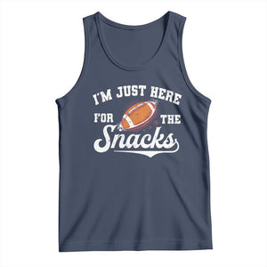 Funny American Football I'm Just Here For The Snacks Tank Top Vintage Star TS11 Navy Print Your Wear