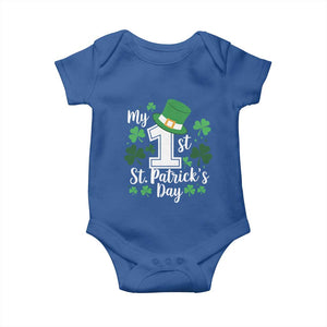 Funny My 1st St Patrick's Day Baby Onesie Shamrock TS11 Royal Blue Print Your Wear