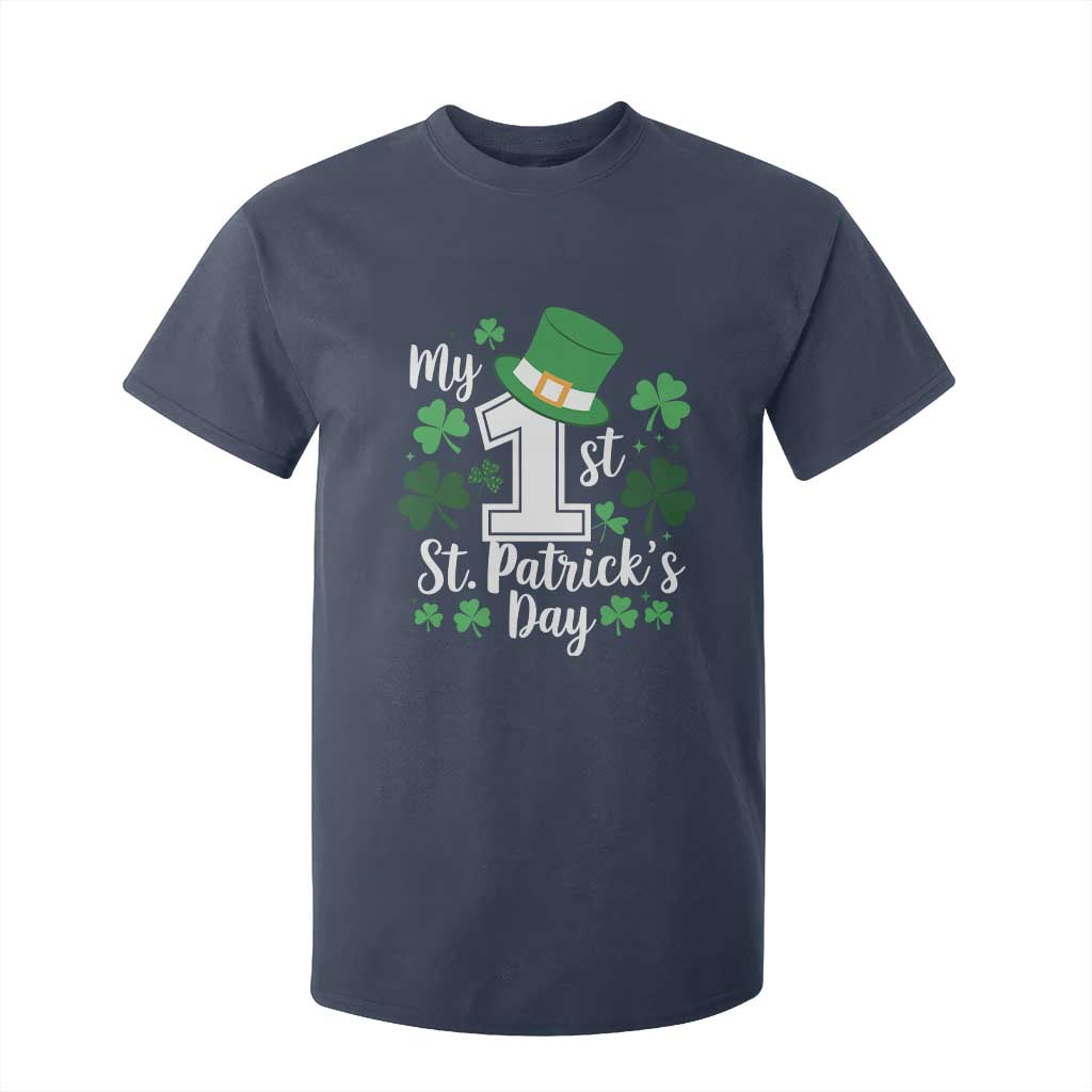 Funny My 1st St Patrick's Day T Shirt For Kid Shamrock TS11 Navy Print Your Wear