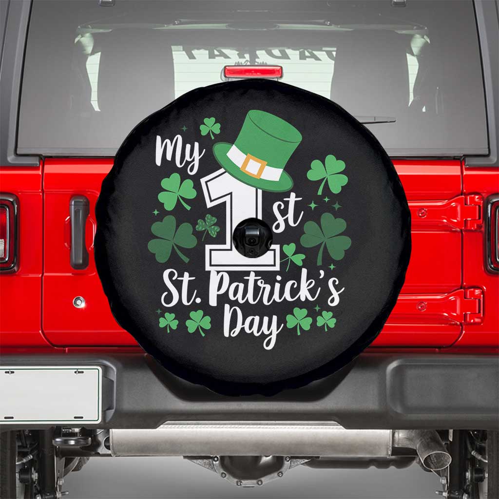Funny My 1st St Patrick's Day Spare Tire Cover Shamrock TS11 Black Print Your Wear