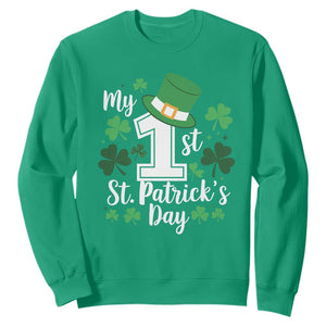 Funny My 1st St Patrick's Day Sweatshirt Shamrock TS11 Irish Green Print Your Wear