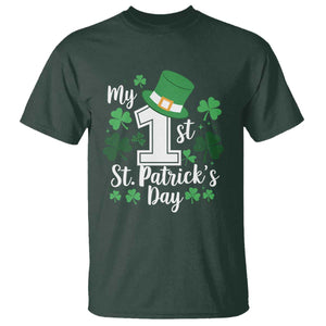 Funny My 1st St Patrick's Day T Shirt Shamrock TS11 Dark Forest Green Print Your Wear